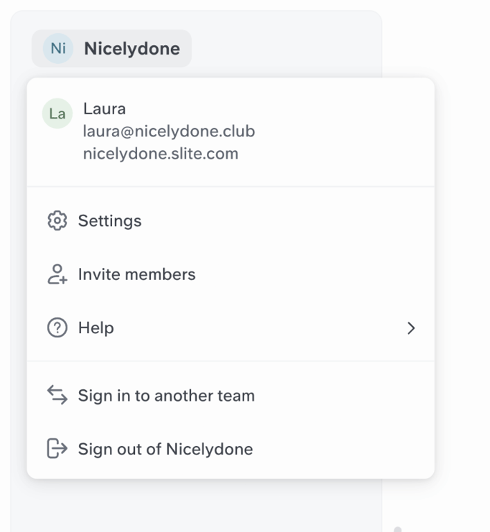 Super — Dropdown menu component