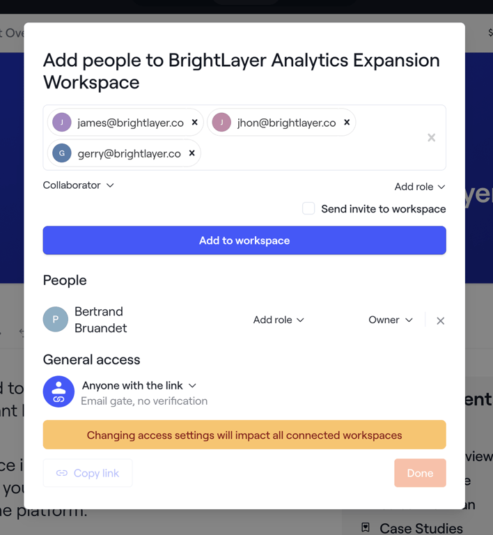 Dock — Modal component