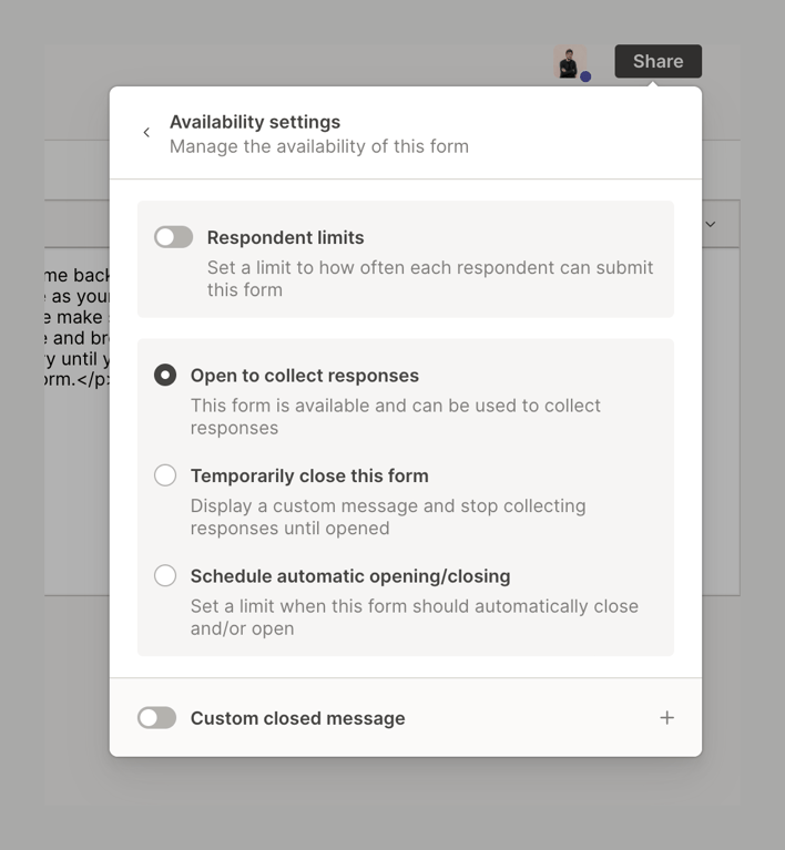 QuestionScout — Dropdown menu component