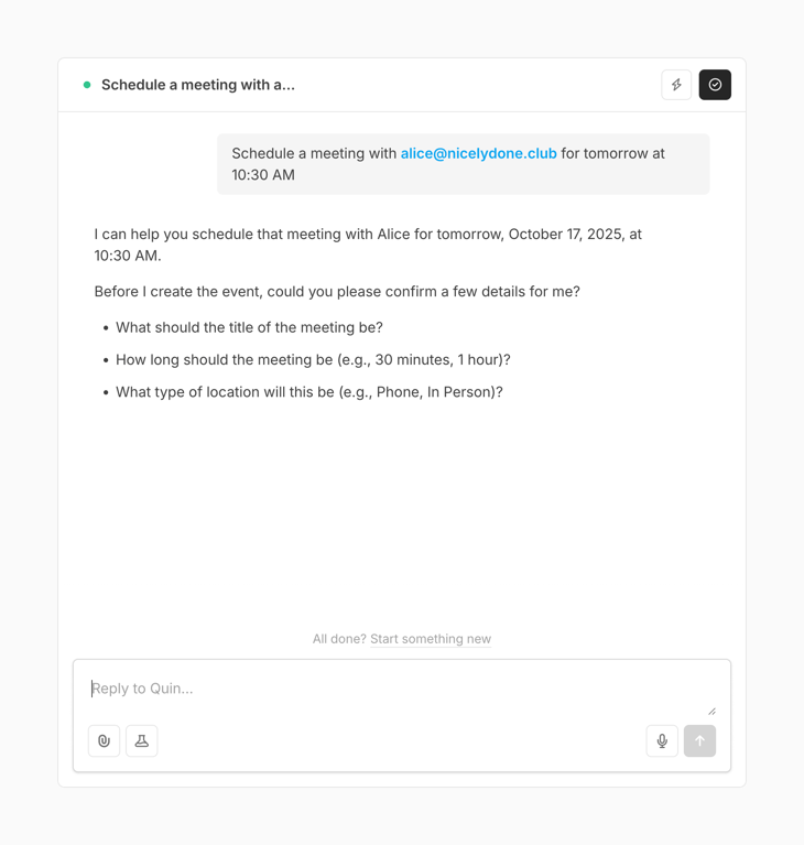 Quin — Artificial intelligence component