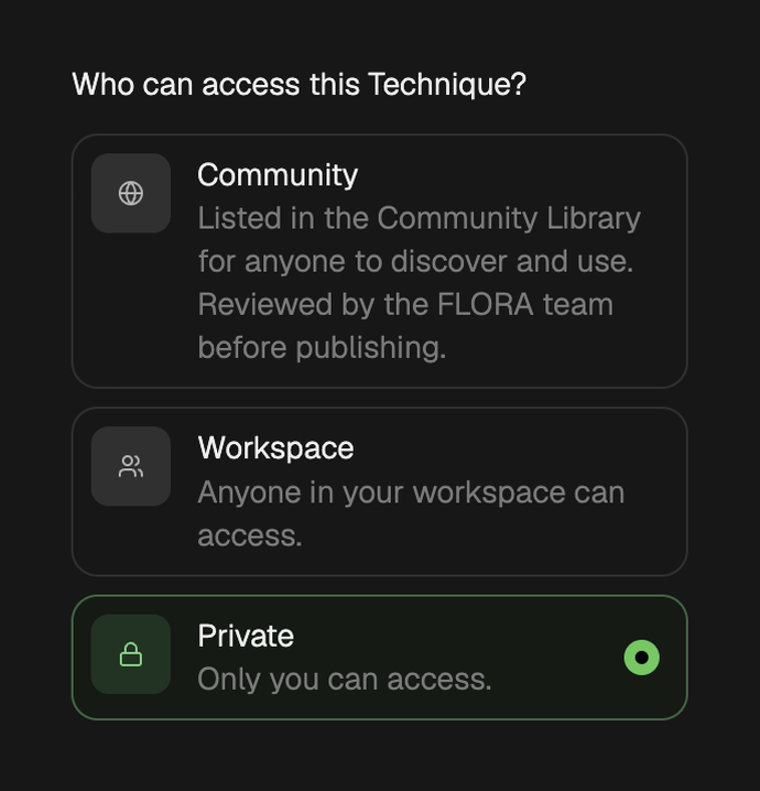 Flora — Radio button component