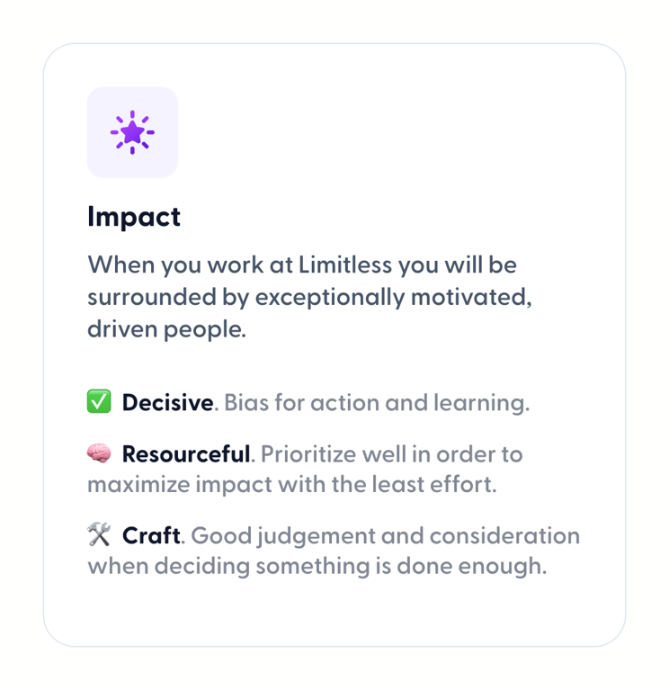 Limitless — Card component