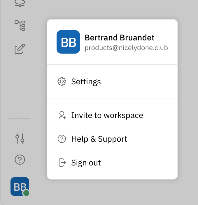 Huly — Dropdown menu component
