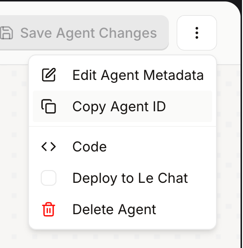 Mistral — Dropdown menu component