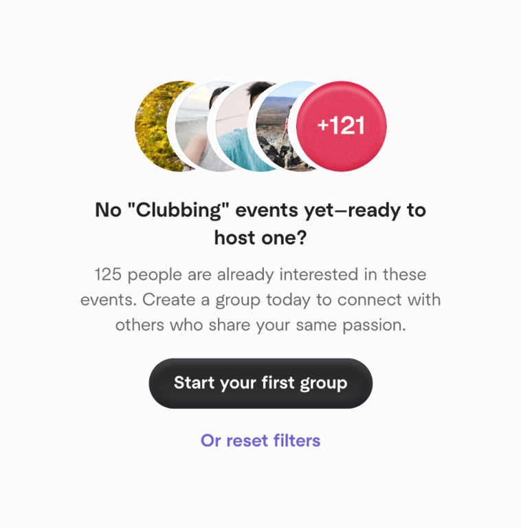 Meetup — Empty state component