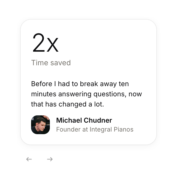 Beside — Testimonial component