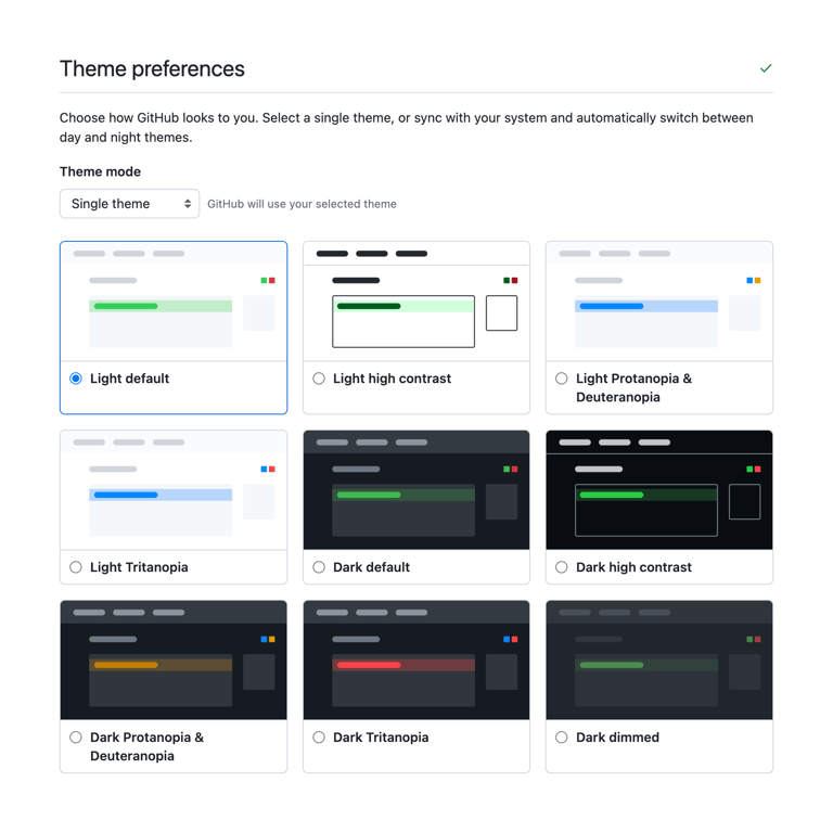 Github — Theme settings component