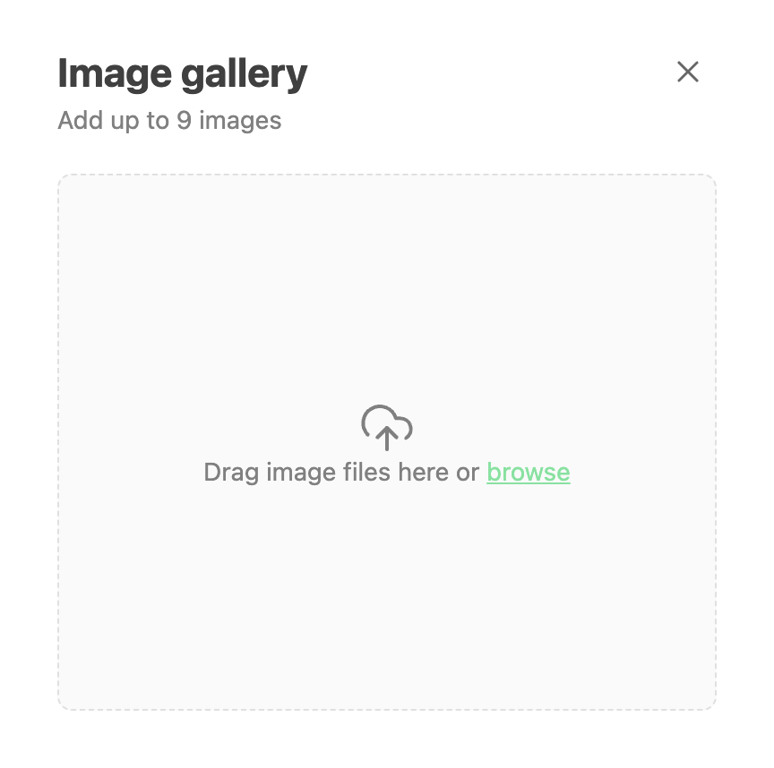 Substack — File upload input component