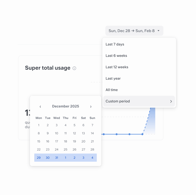 Super — Datepicker component