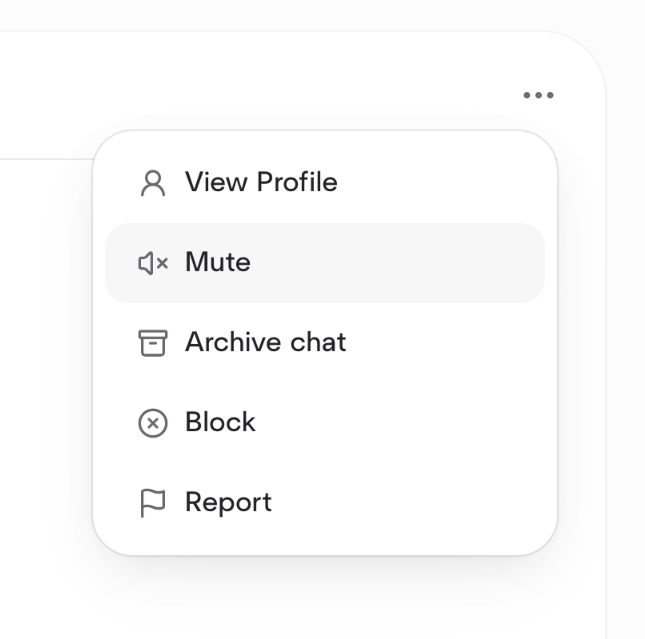 Meetup — Dropdown menu component
