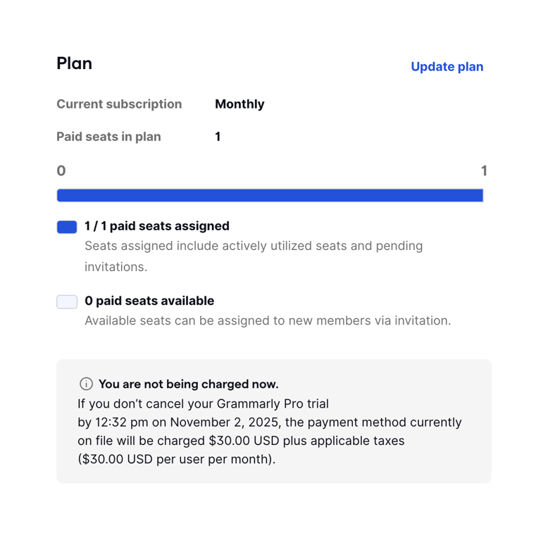 Grammarly — Alert component