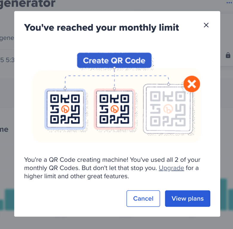Bitly — Upgrade your plan component