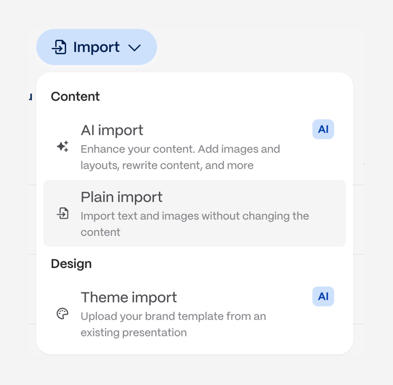 Gamma — Dropdown menu component