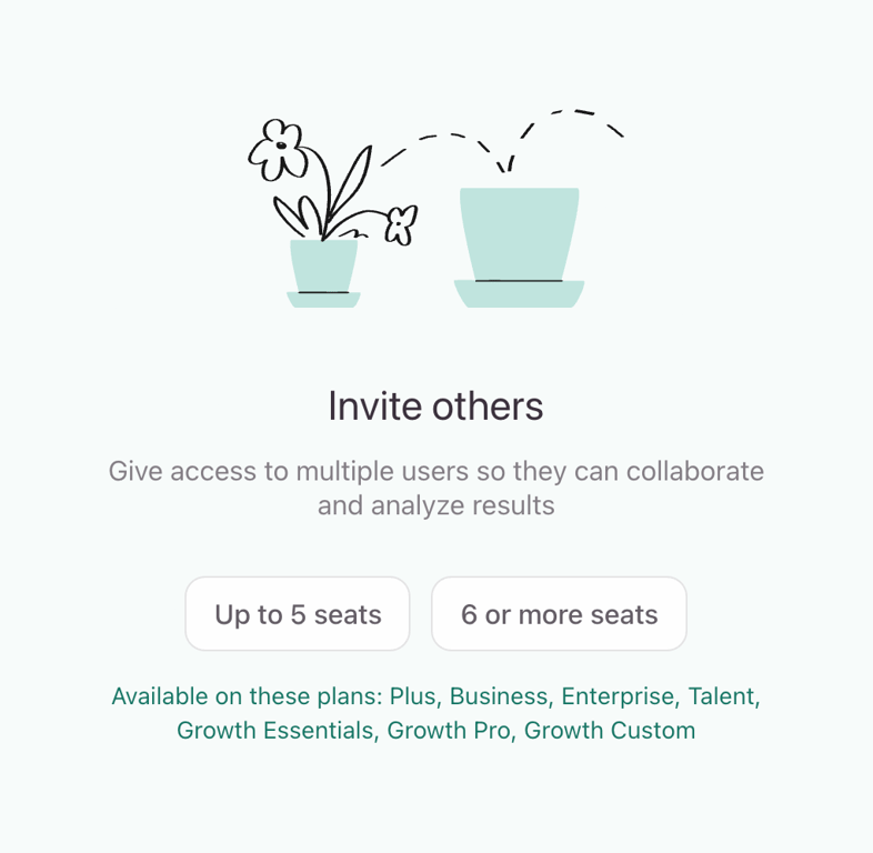 Typeform — Upgrade your plan component