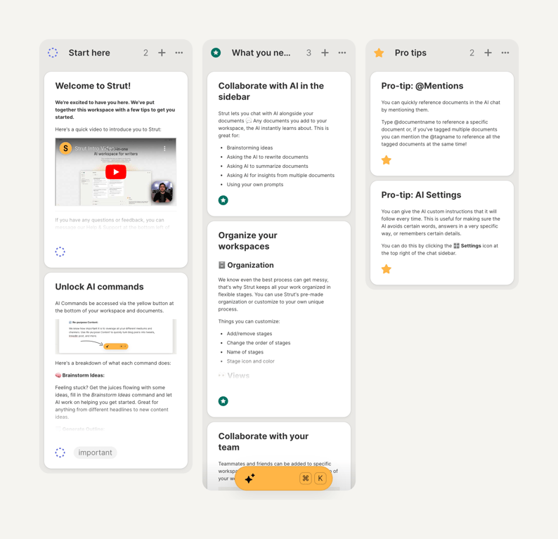 Strut — Table component