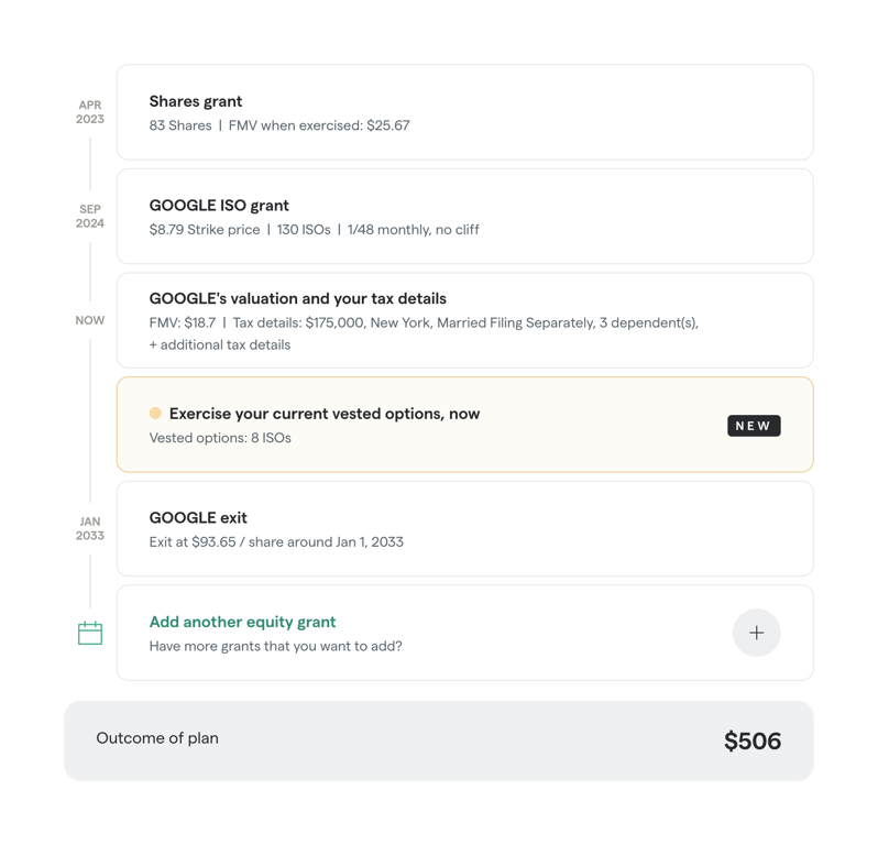 Secfi — Timeline & history component
