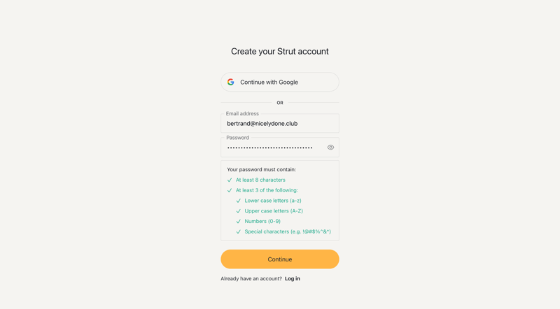 Strut
			   ux ui design