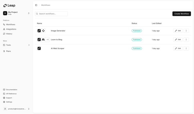 Leap
			 ux ui design