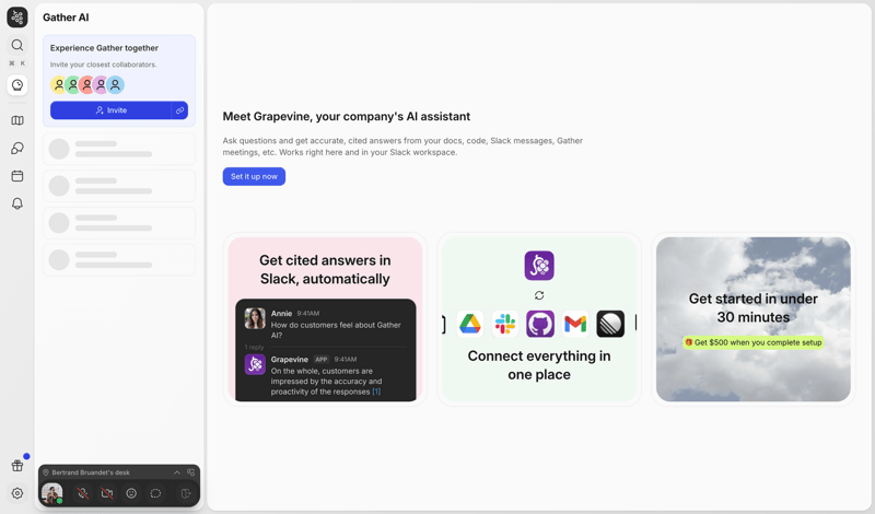 Gather screen example
