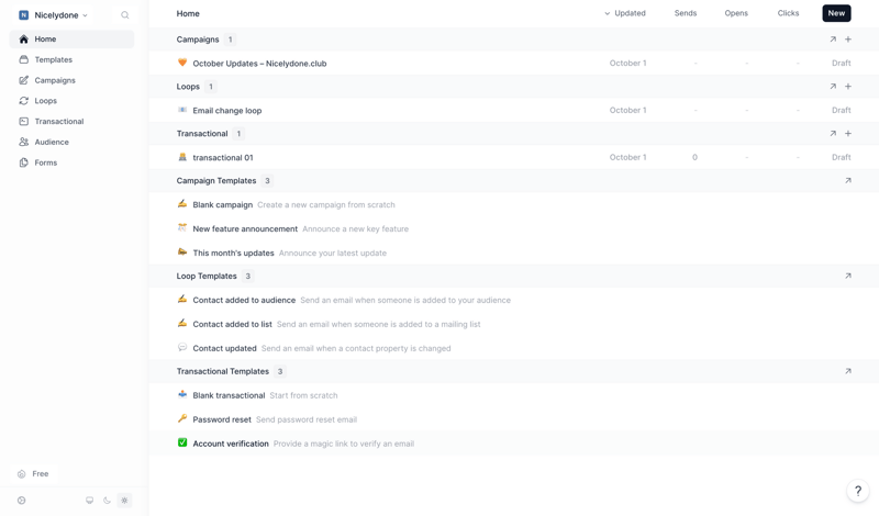 Loops screen example
