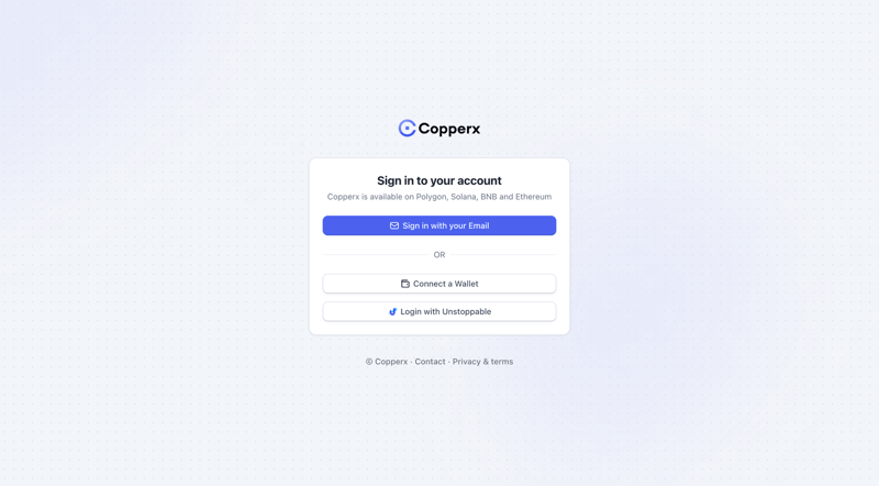Copperx
			          ux ui design