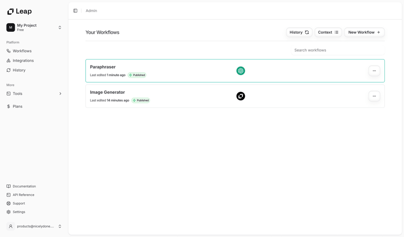 Leap
			 ux ui design