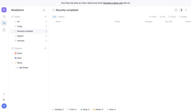 Orchestra screen example