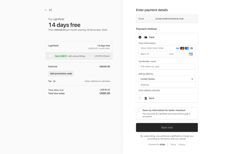 Lightfield screen example