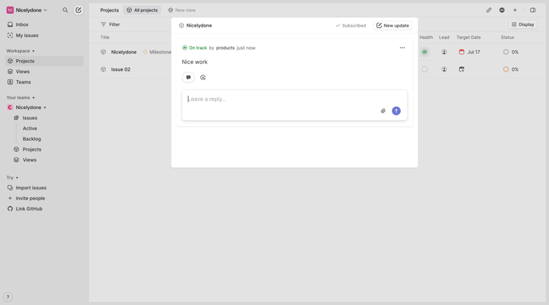 Linear
			       ux ui design