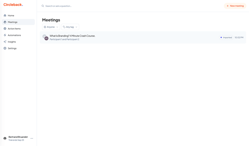 Circleback
			     ux ui design
