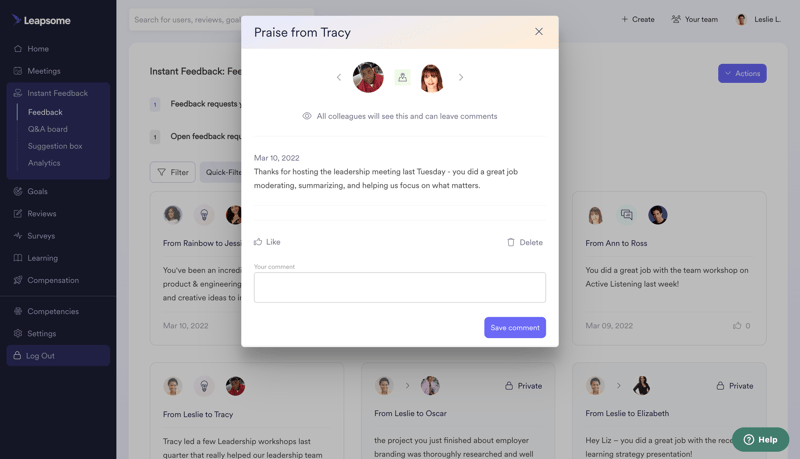 Leapsome
			     ux ui design