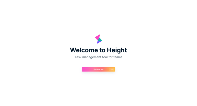 Height greeting user screen example