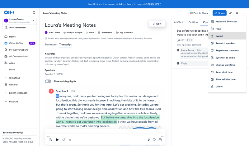 Otter
			                  ux ui design