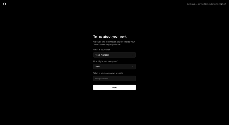Tome
			      ux ui design