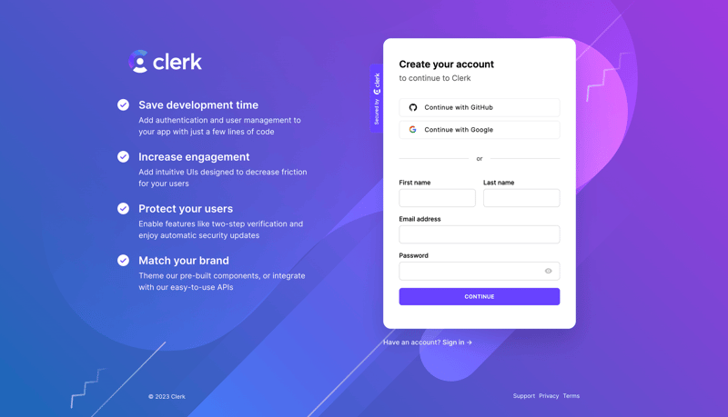 Clerk
			   ux ui design