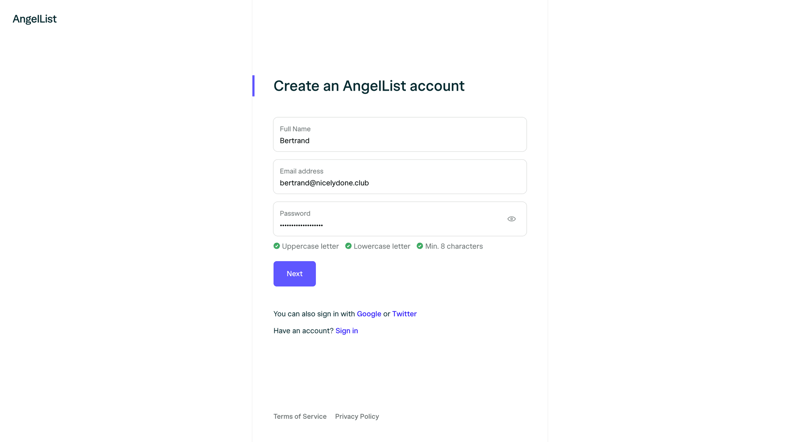 Angellist
			       ux ui design
