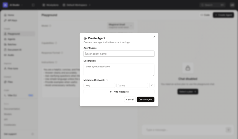 Mistral screen example