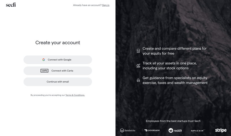 Secfi
			         ux ui design