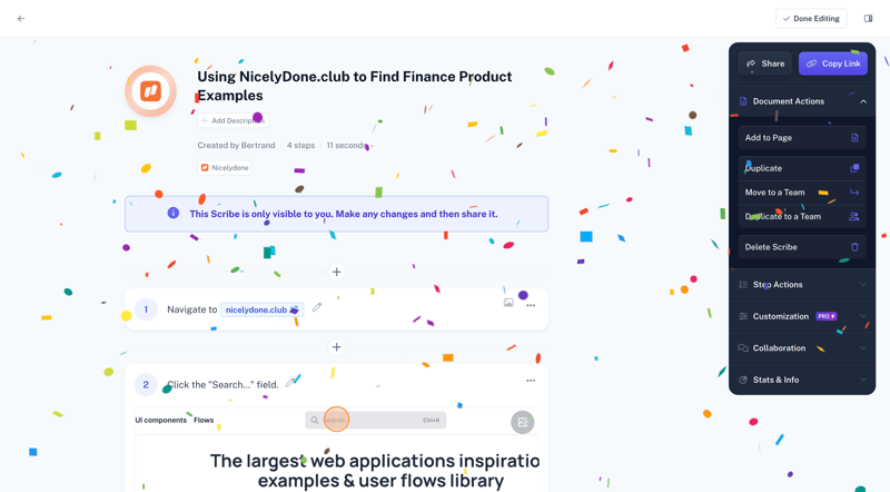 Scribe
			      ux ui design