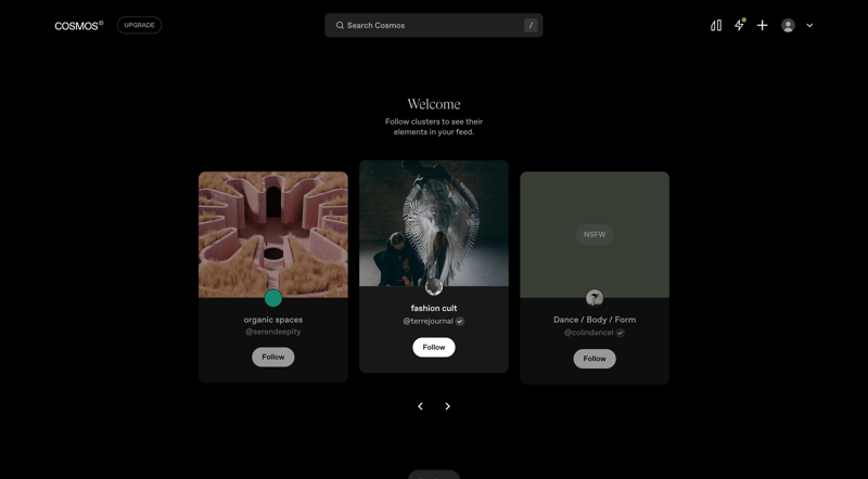 Cosmos
			    ux ui design