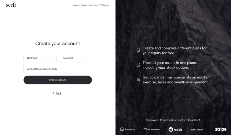 Secfi
			         ux ui design