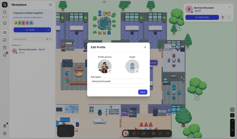 Gather screen example