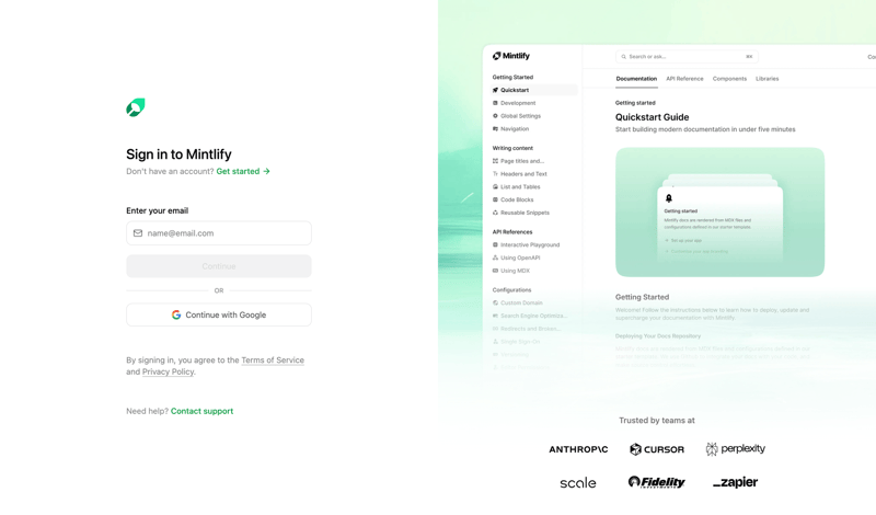 Mintlify
			                ux ui design