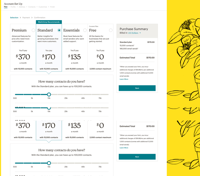 Mailchimp
			                ux ui design