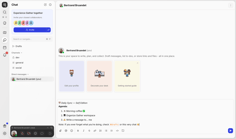 Gather screen example