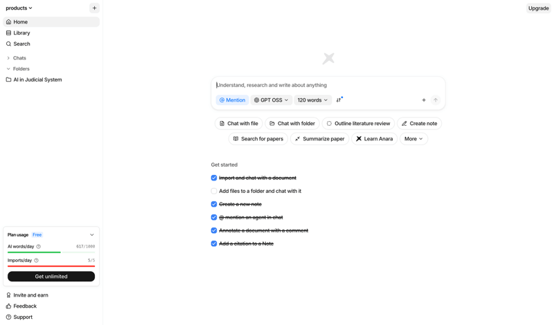 Anara screen example