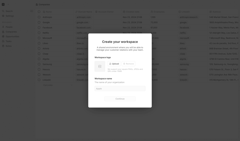 Twenty screen example