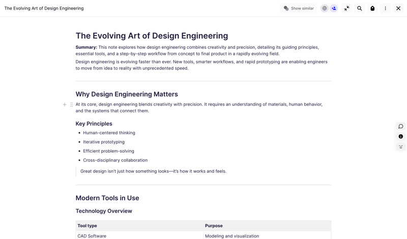 Fabric screen example