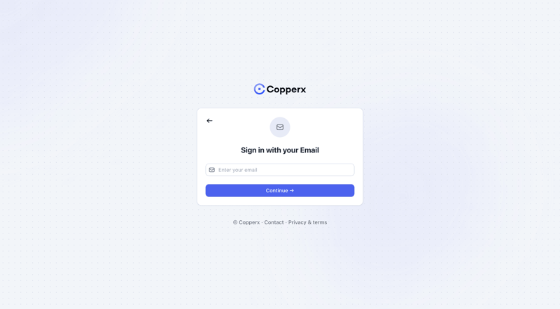 Copperx
			         ux ui design