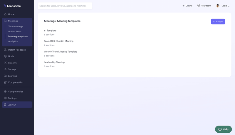 Leapsome
			    ux ui design